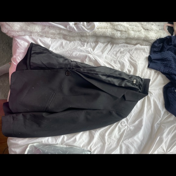 TAHARI Fitted Single Button Black Blazer - Picture 3 of 3